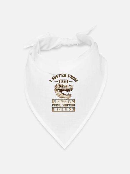 Fossilienjagd Dinosaurier Paläontologe Fossilien - Bandana Dreieckstuch - Weiß