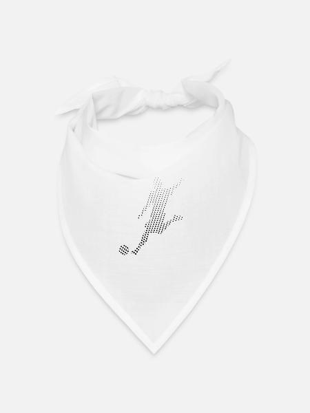 Fußball Fußballer - Bandana Dreieckstuch - Weiß