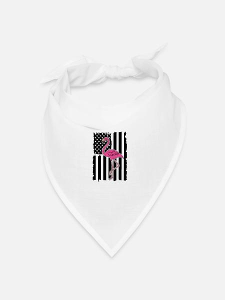 Flamingo Pink Flamingo Flamingo Geschenk - Bandana Dreieckstuch - Weiß
