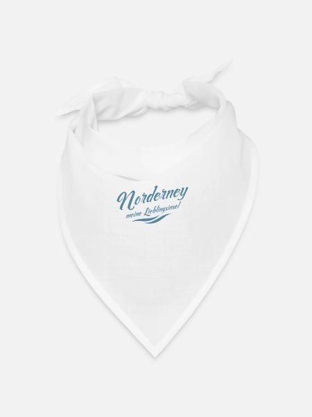 Meine Lieblingsinsel Norderney - Bandana Dreieckstuch - Weiß