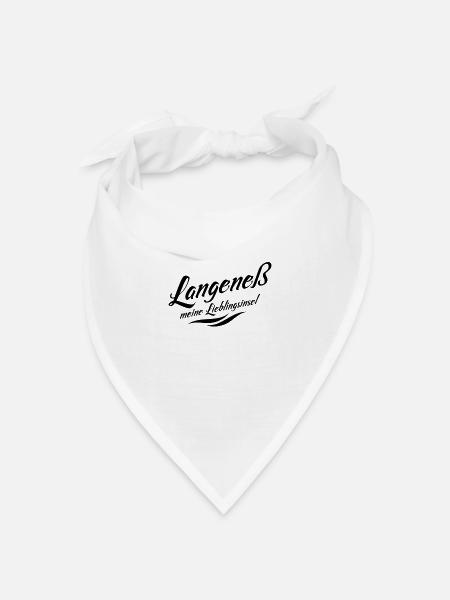 Meine Lieblingsinsel Langeneß - Bandana Dreieckstuch - Weiß
