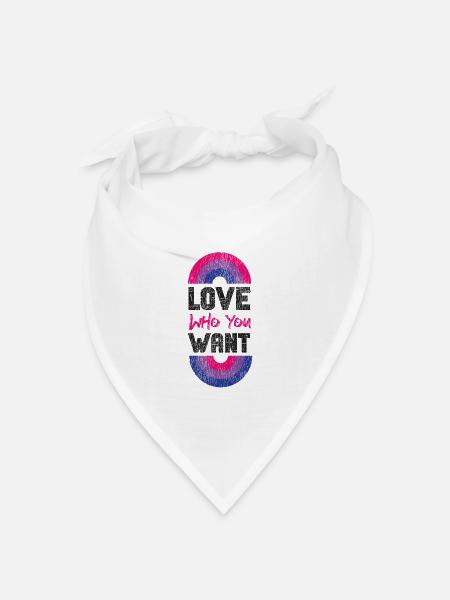 Bisexual Bi Pride Flag Rainbow - Bandana Dreieckstuch - Weiß
