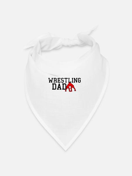 wrestling dad - Bandana Dreieckstuch - Weiß