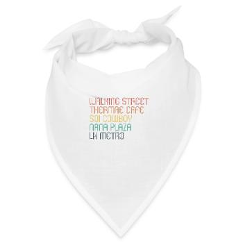 Thailand Walking Street Soi 6 LK Metro Pattaya - Bandana Dreieckstuch - Weiß - Vorne