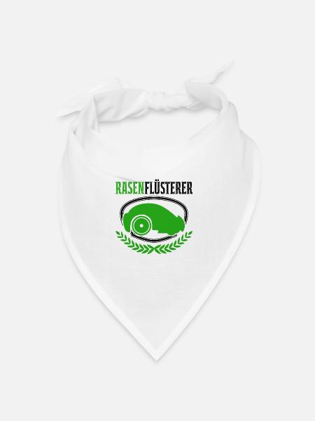 Rasenflüsterer Rasenmähroboter Mähroboter - Bandana Dreieckstuch - Weiß