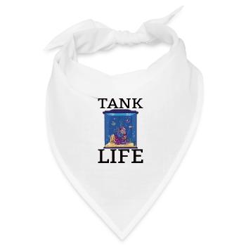 Aquaristik Aquarium Keeper Fishkeeper Salzwasser - Bandana Dreieckstuch - Weiß - Vorne