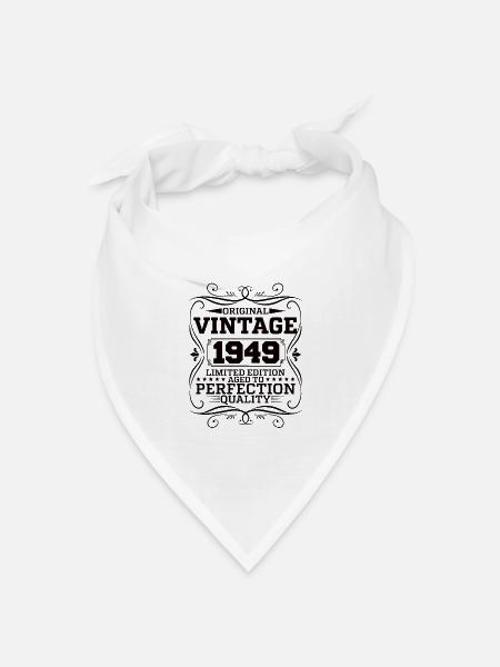 Vintage 1949 Original Limited Edition - Bandana Dreieckstuch - Weiß