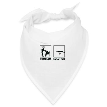 Paragliding Paragliders Statement Problem - Bandana Dreieckstuch - Weiß - Vorne