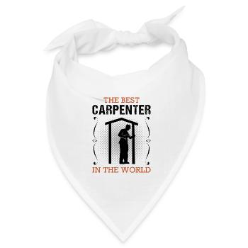 Zimmermann Beruf Zimmerer Handwerker Geschenk - Bandana Dreieckstuch - Weiß - Vorne