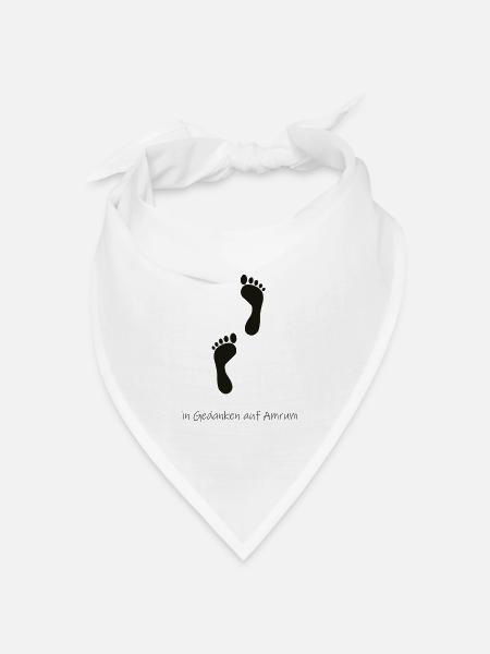 In Gedanken auf Amrum - Bandana Dreieckstuch - Weiß