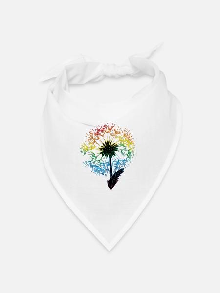 Löwenzahn - Bandana Dreieckstuch - Weiß