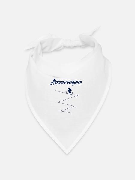 Akkuverweigerer Rennrad - Bandana Dreieckstuch - Weiß