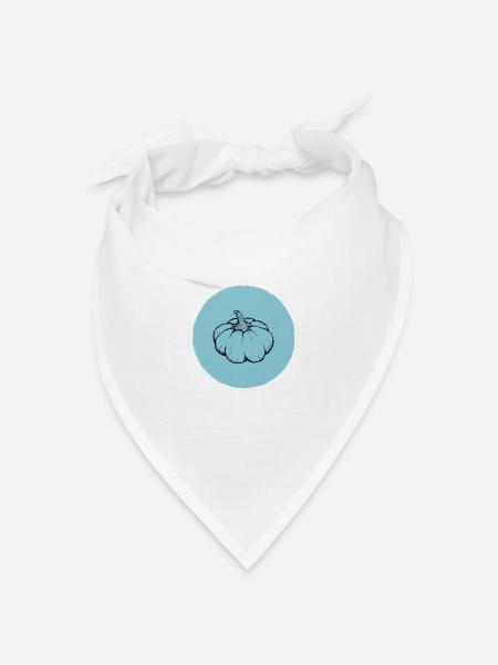 Kürbis - Bandana Dreieckstuch - Weiß