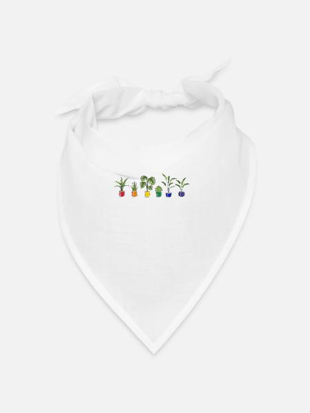 LGBTQ Plant Rainbow - Bandana Dreieckstuch - Weiß