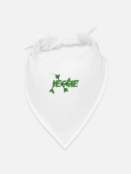 Vegan Veggie - Bandana Dreieckstuch - Weiß