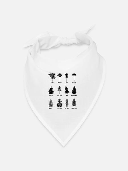 Baum - Bandana Dreieckstuch - Weiß