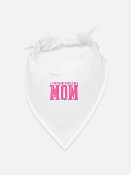 Rhodesin Ridgeback mom Hund - Bandana Dreieckstuch - Weiß