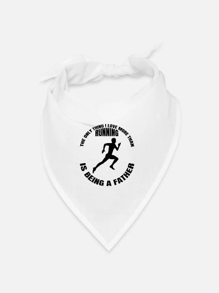 Jogger Training Dad rennen laufen fit joggen Vater - Bandana Dreieckstuch - Weiß