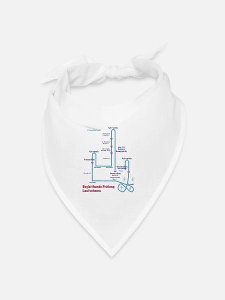 Begleit Hunde Laufschema - Bandana Dreieckstuch - Weiß