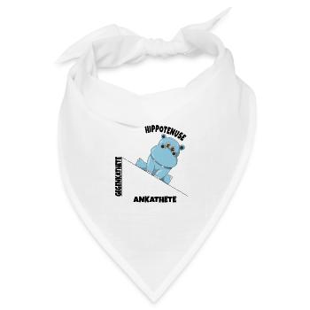 Mathe Hippotenuse Winkelfunktion Hypotenuse Hippo - Bandana Dreieckstuch - Weiß - Vorne