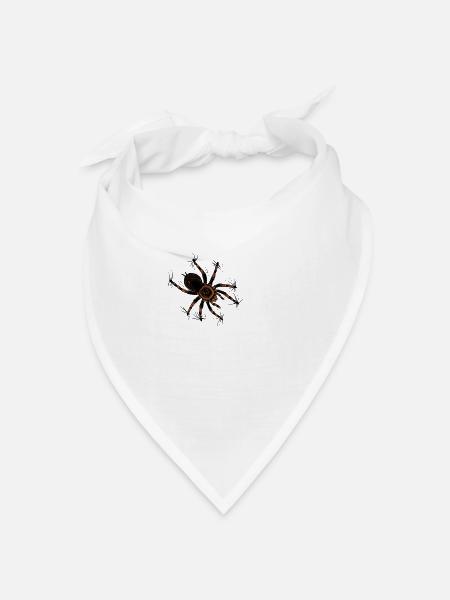 Spinnenliebhaber - kletternde Vogelspinne - Bandana Dreieckstuch - Weiß