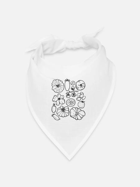 Tomaten - Bandana Dreieckstuch - Weiß