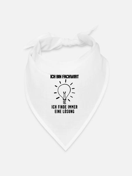 Fachwirt Beruf Ausbildung - Bandana Dreieckstuch - Weiß
