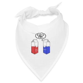 Vegan Vegetarier Sojamilch Soy Spanisch I Geschenk - Bandana Dreieckstuch - Weiß - Vorne