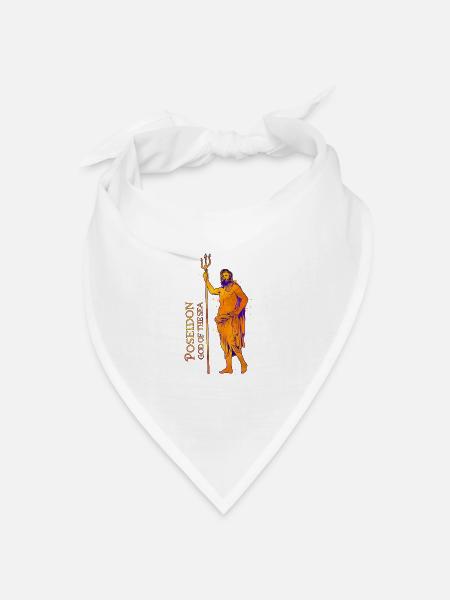 Gott des Meeres - Poseidon - Bandana Dreieckstuch - Weiß