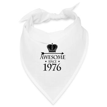 Jahrgang 1976 - Fantastisch seit 1976 - Bandana Dreieckstuch - Weiß - Vorne