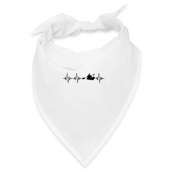 Kanu Kayak Herzschlag - Bandana Dreieckstuch - Weiß - Vorne