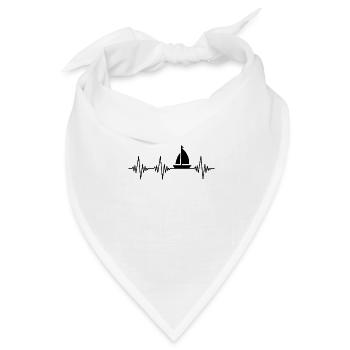 Segeln Herzschlag - Bandana Dreieckstuch - Weiß - Vorne