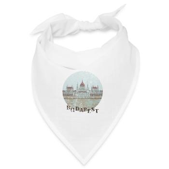 Budapester Stadtparlament - Bandana Dreieckstuch - Weiß - Vorne
