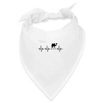 Dromedar Kamel Herzschlag - Bandana Dreieckstuch - Weiß - Vorne
