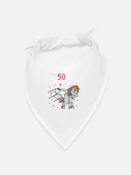 Mit 50 nichts anders nur langsamer 50 Geburtstag - Bandana Dreieckstuch - Weiß