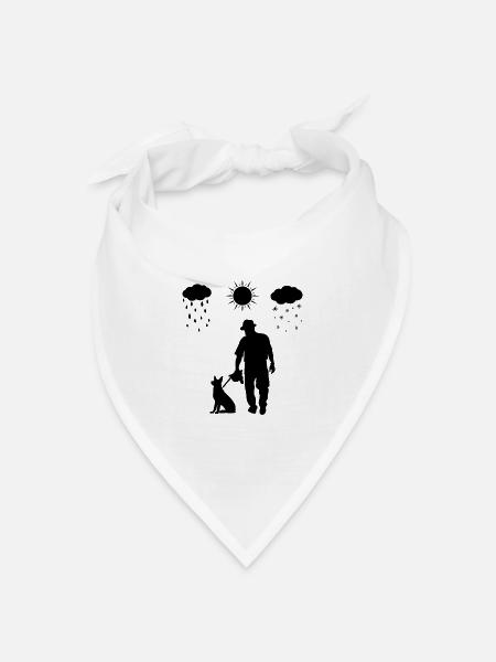 Alle Jahreszeiten und Hund - (4) - Bandana Dreieckstuch - Weiß
