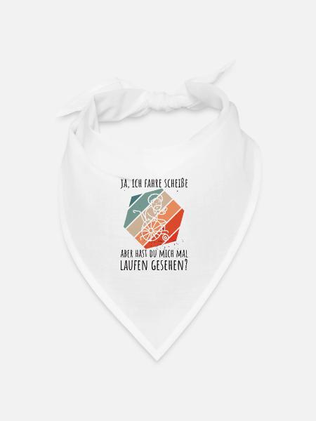 Rollstuhlfahrer Humor Spruch - Bandana Dreieckstuch - Weiß