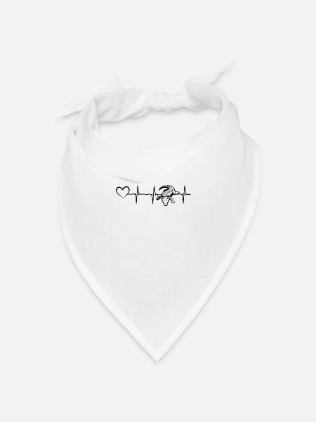 Krokodil-Herzschlag Krokodil-Liebhaber Herzschlag - Bandana Dreieckstuch - Weiß