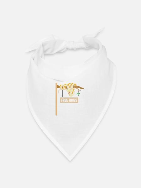 Königspython Design für Schlangen Liebhaber - Bandana Dreieckstuch - Weiß