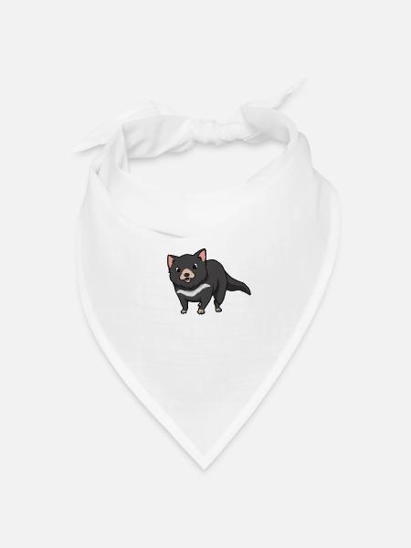 Kawaii Tasmanischer Teufel - Bandana Dreieckstuch - Weiß