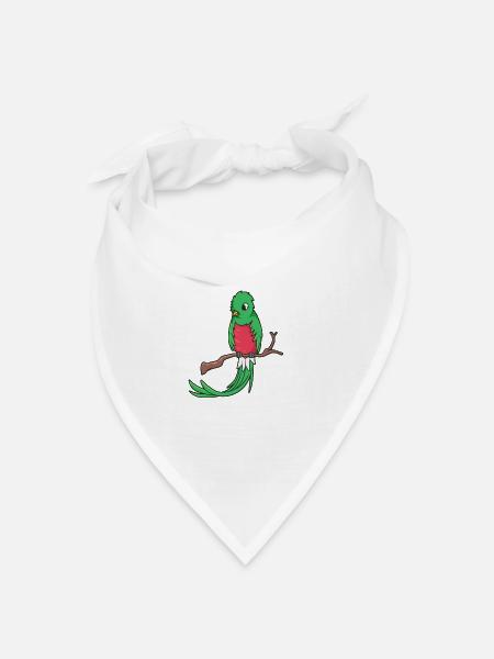 Kawaii Quetzal - Bandana Dreieckstuch - Weiß