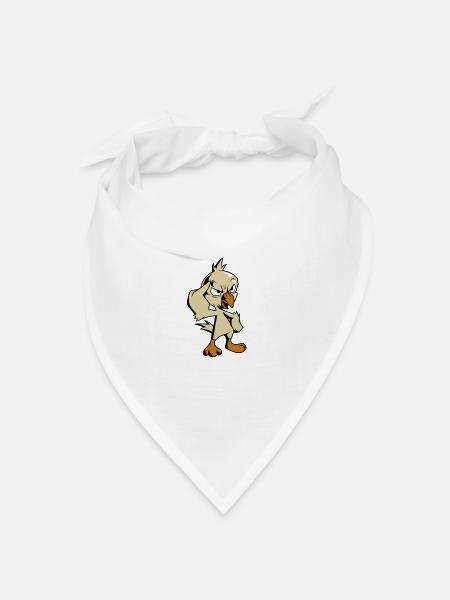 Seid ihr noch ganz dicht? Vogel beim Vogel zeigen - Bandana Dreieckstuch - Weiß