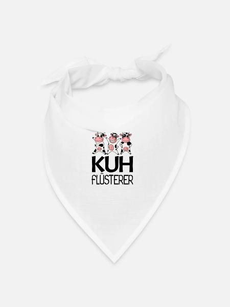 Kuh Kühe - Bandana Dreieckstuch - Weiß
