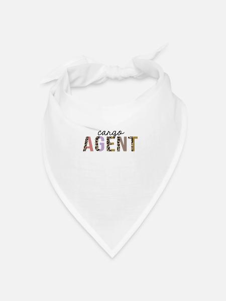 Fracht-Agent-Leoparden-Druck lustig - Bandana Dreieckstuch - Weiß