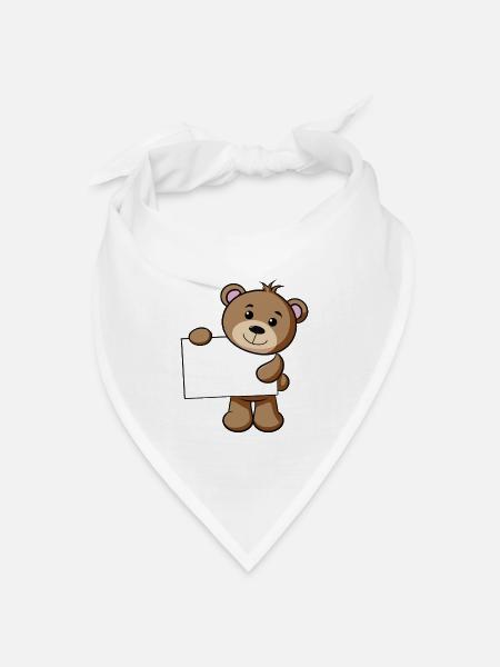 Teddy Schild - Bandana Dreieckstuch - Weiß
