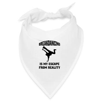 Breakdance Tanzsport Tänzer Geschenk Tanzen - Bandana Dreieckstuch - Weiß - Vorne