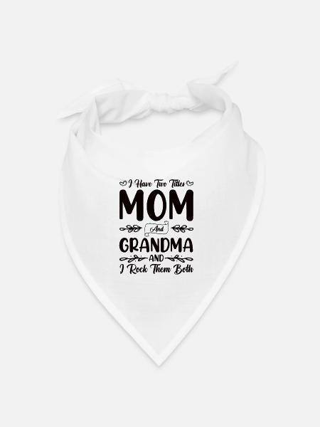 Beste Oma Mama Kinder Enkel Spruch Geschenk - Bandana Dreieckstuch - Weiß