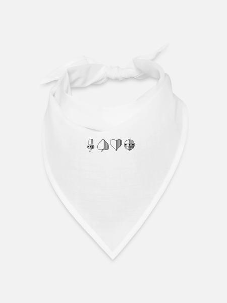 Kartenspiel Deutsches Blatt Schafkopf - Bandana Dreieckstuch - Weiß