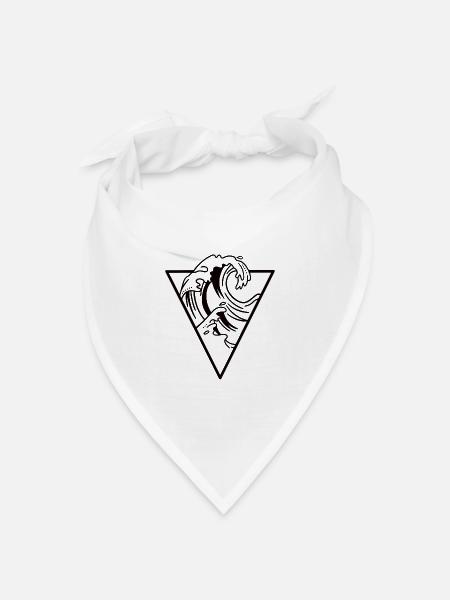 welle - Bandana Dreieckstuch - Weiß