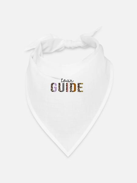 Reiseleiter Leopardenprint Lustig - Bandana Dreieckstuch - Weiß